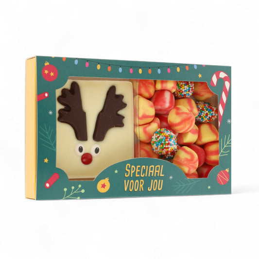 Cadeaupakketje | Rudolf bar & kerstsnoep