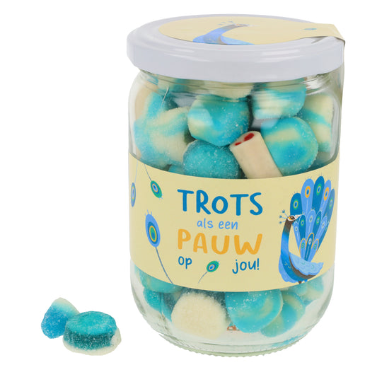 Snoeppot | Trots als een pauw!