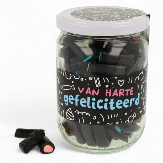 Snoeppot | Van harte gefeliciteerd! | Drop